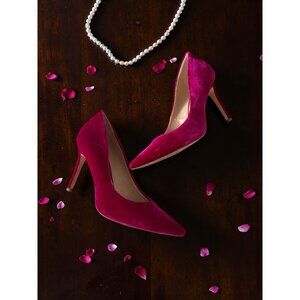 SAM EDELMAN Pink Velvet Dress Heels Size 6